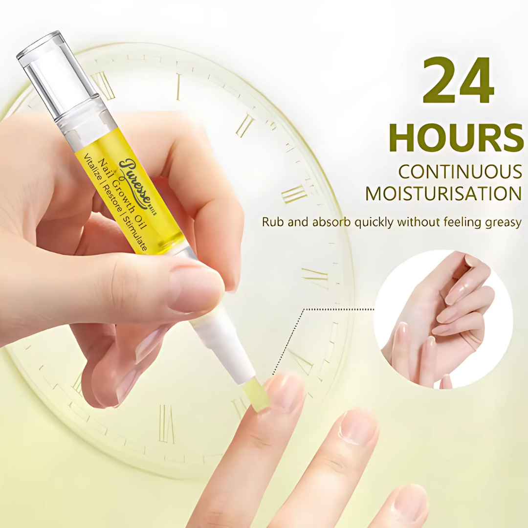 Puresse Natural Vegan Nail Growth Serum Moisturizing Strengthening Cuticle Oil